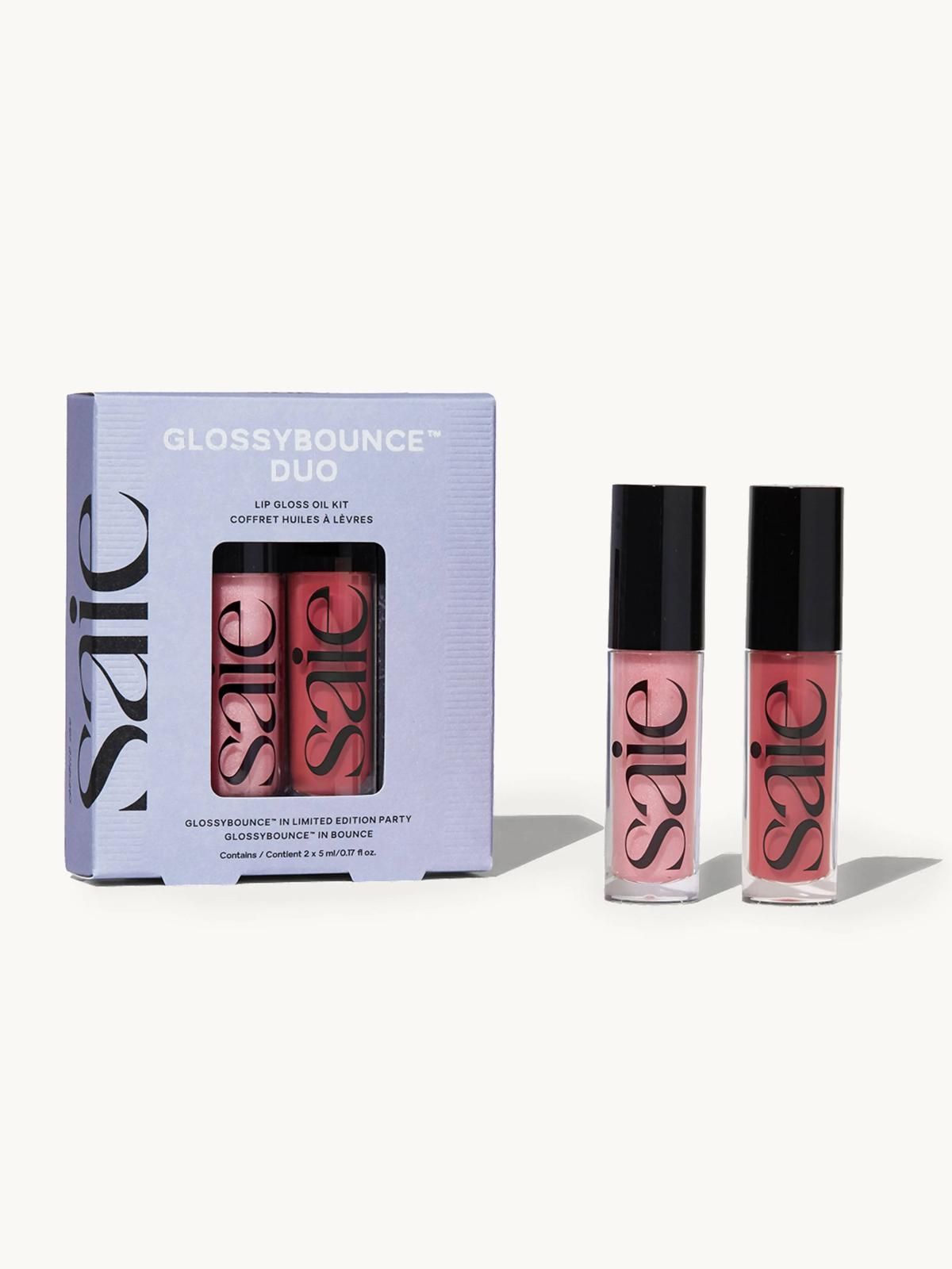 Saie Glossybounce™ Duo Lip Gloss Oil Kit Pinky Rose Shimmer &amp;amp; Mauve