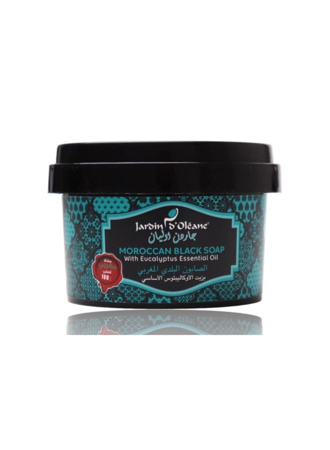 Jardin Oleane Moroccan Black Soap With Eucalyptus Essential Oil 250g