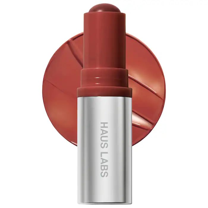 HAUS LABS BY LADY GAGA  Color Fuse Longwear Hydrating Glassy Lip + Cheek Blush Balm Stick - glassy cayenne
