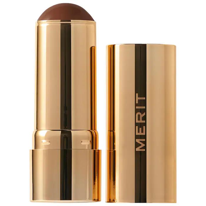 MERIT  Bronze Balm Sheer Sculpting Bronzer - leo - medium deep skin