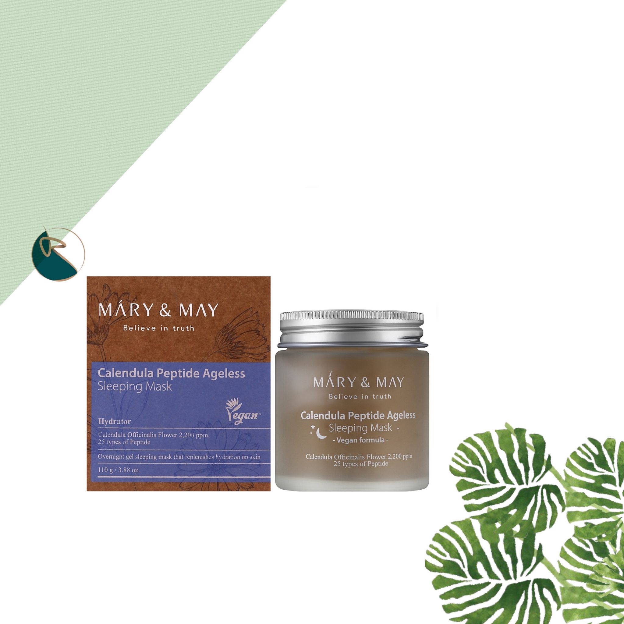 Mary&amp;May Vegan Calendula Peptide Ageless Sleeping Mask 110g