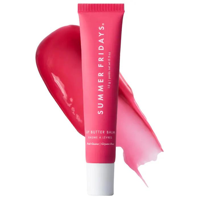Summer Fridays  Lip Butter Balm Treatment for Hydration + Nourishing shine - pink guava