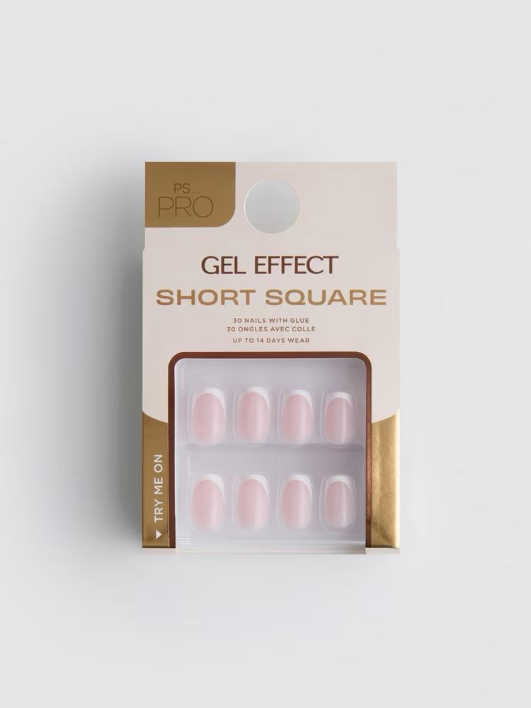 Pro Gel Effect French Tip Short Square False