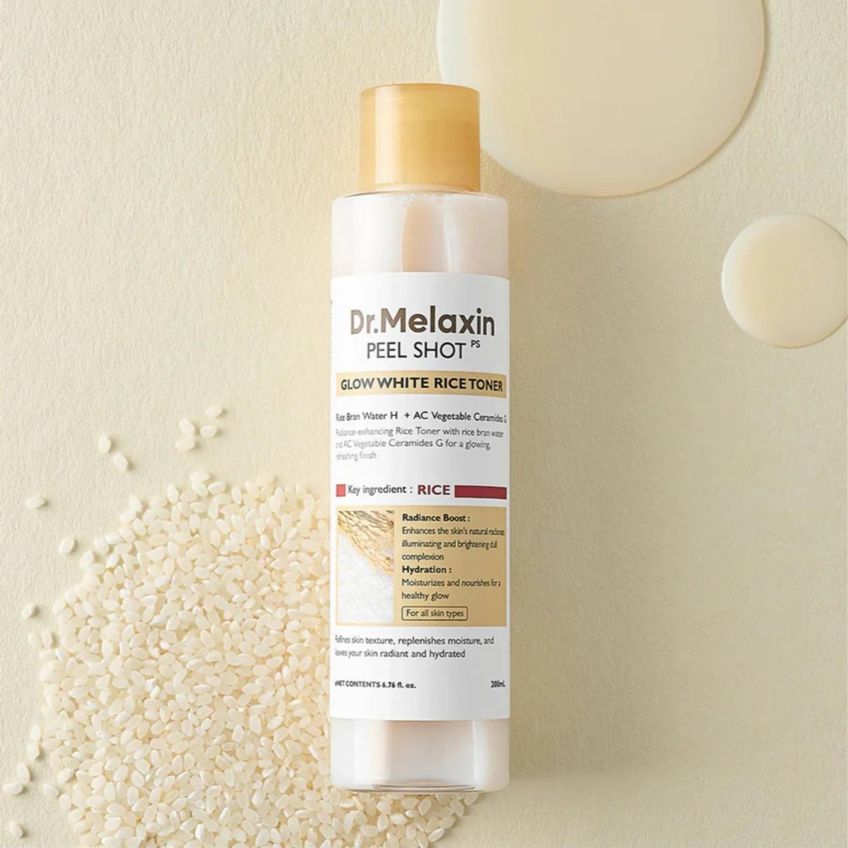 Dr.Melaxin Peel Shot Glow White Rice Toner 200ml