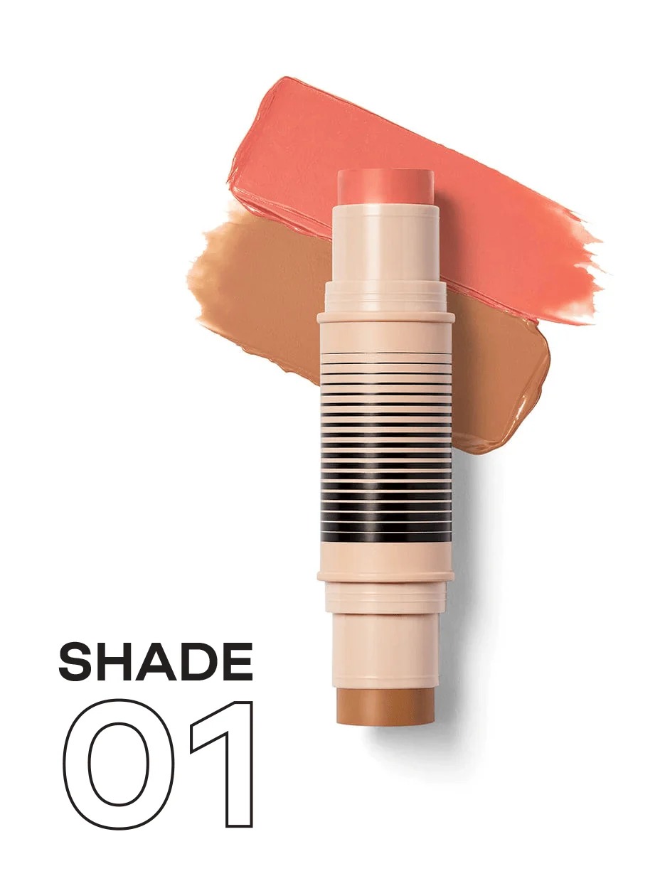 DIBS DESERT ISLAND DUO BLUSH/BRONZER STICK SHADE 1 Out Of Office/Vacay Vibes