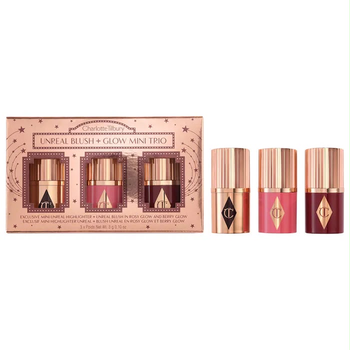 Charlotte Tilbury UNREAL BLUSH + GLOW MINI TRIO
