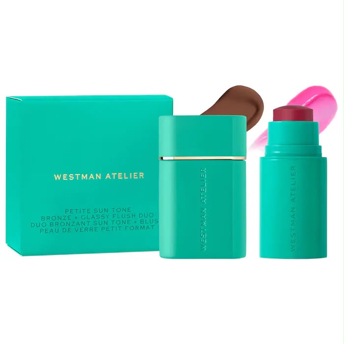 Westman Atelier Petite Sun Tone Bronze + Glassy Flush Duo- soleil parfait 3